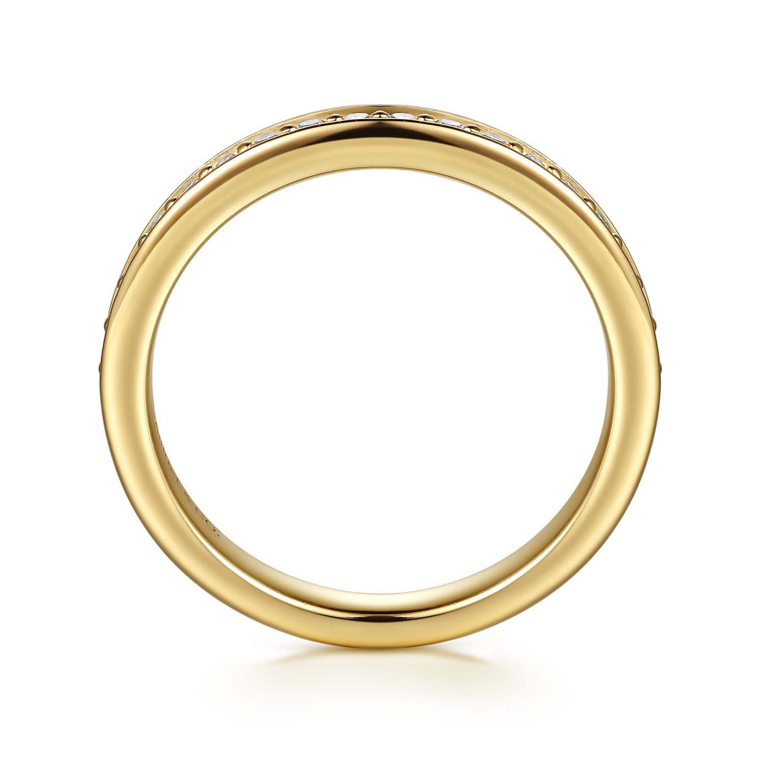 Diamond Matching Wedding Band in 14K Yellow Gold, photograph 2