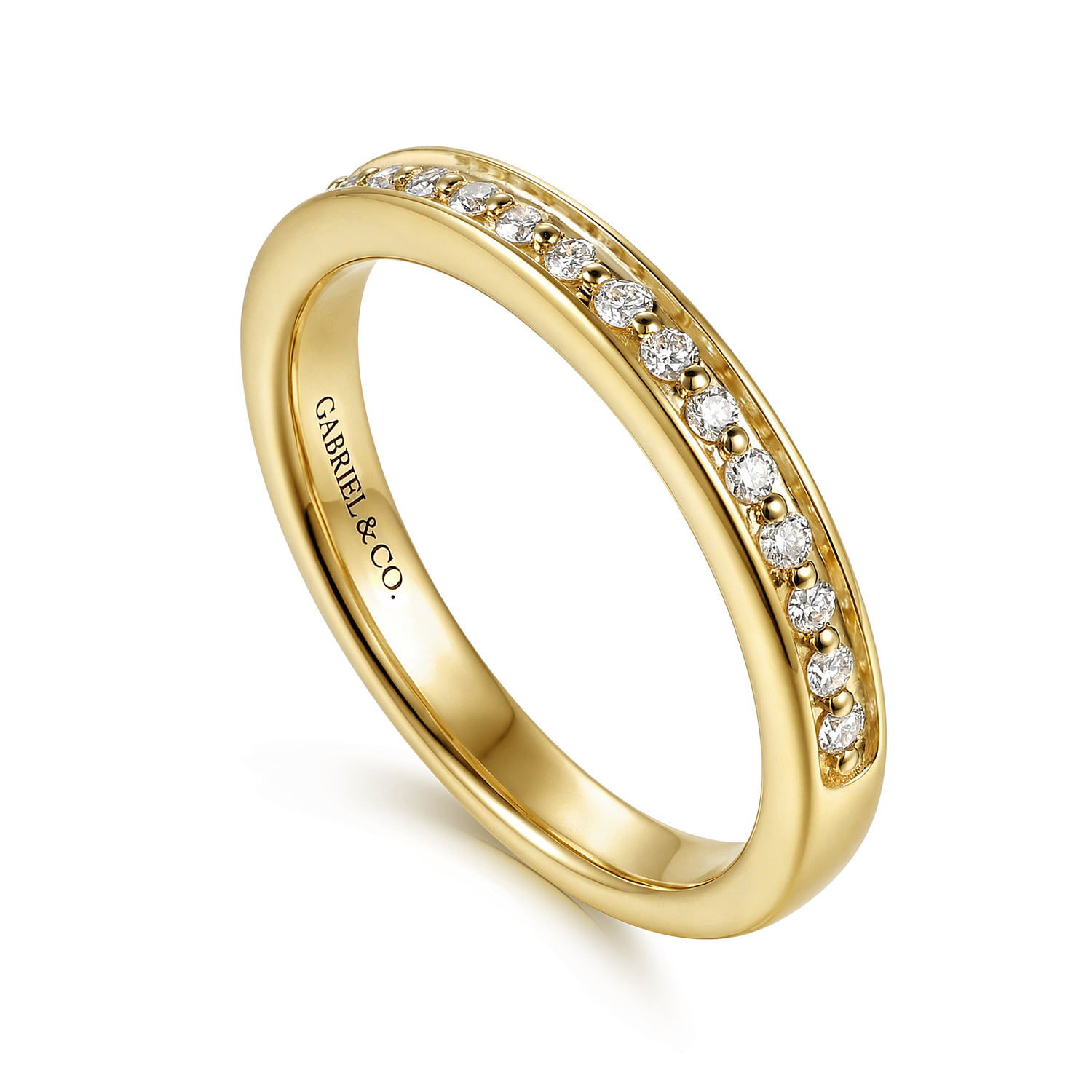 Diamond Matching Wedding Band in 14K Yellow Gold, photograph 3