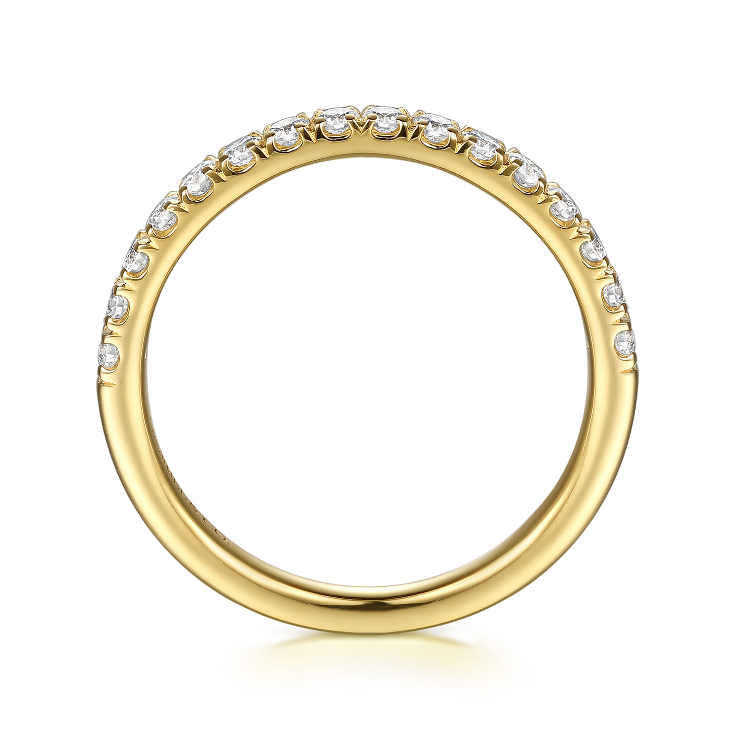 Diamond Matching Wedding Band in 14K Yellow Gold, photograph 2