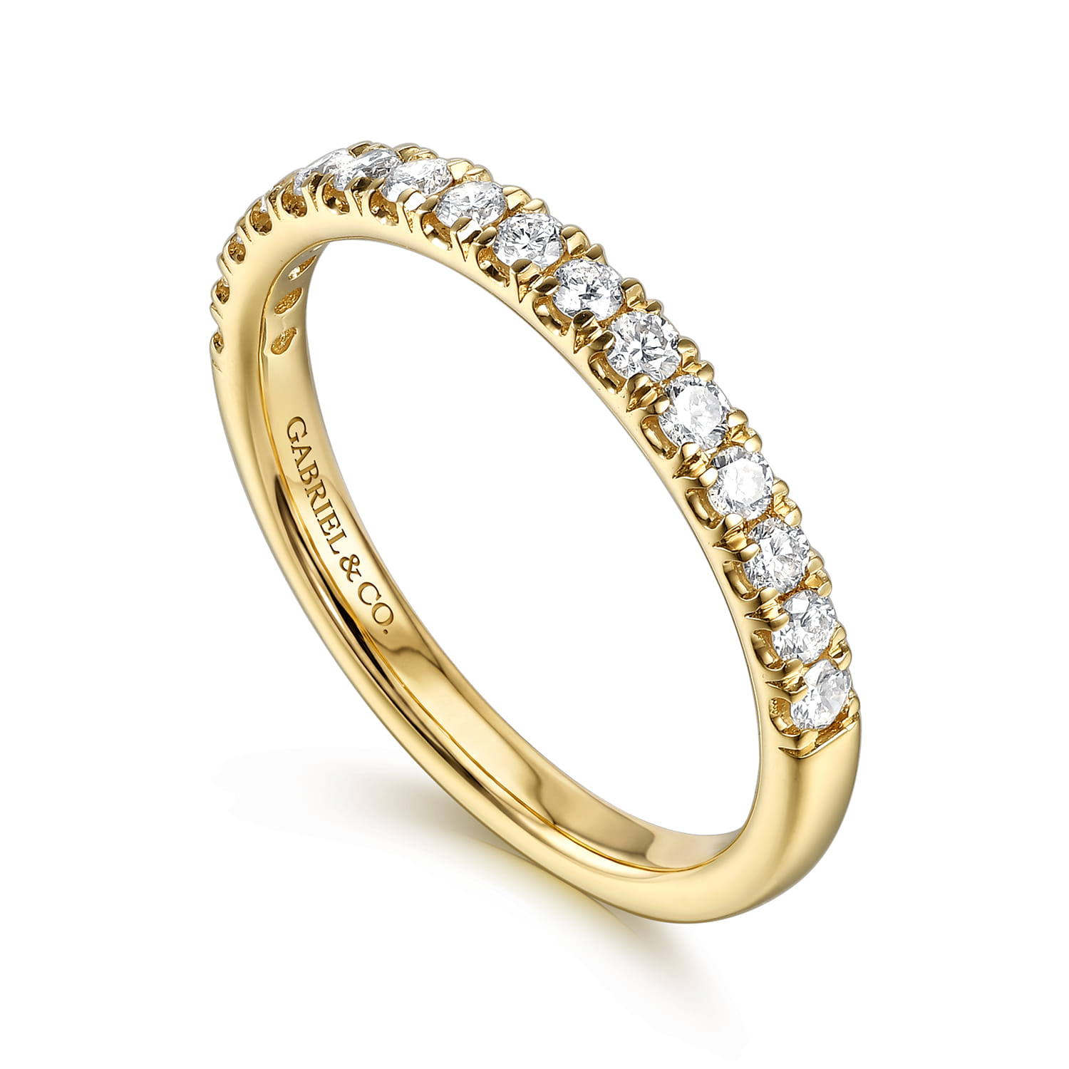 Diamond Matching Wedding Band in 14K Yellow Gold, photograph 3
