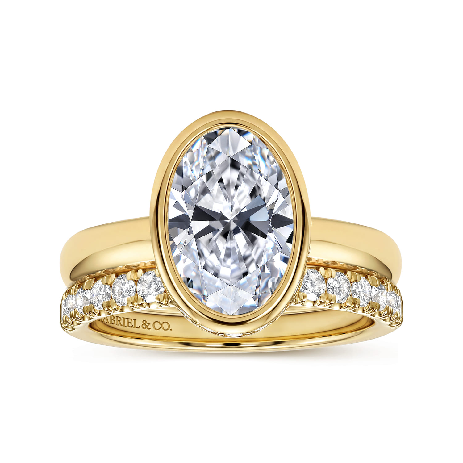Diamond Matching Wedding Band in 14K Yellow Gold, photograph 4