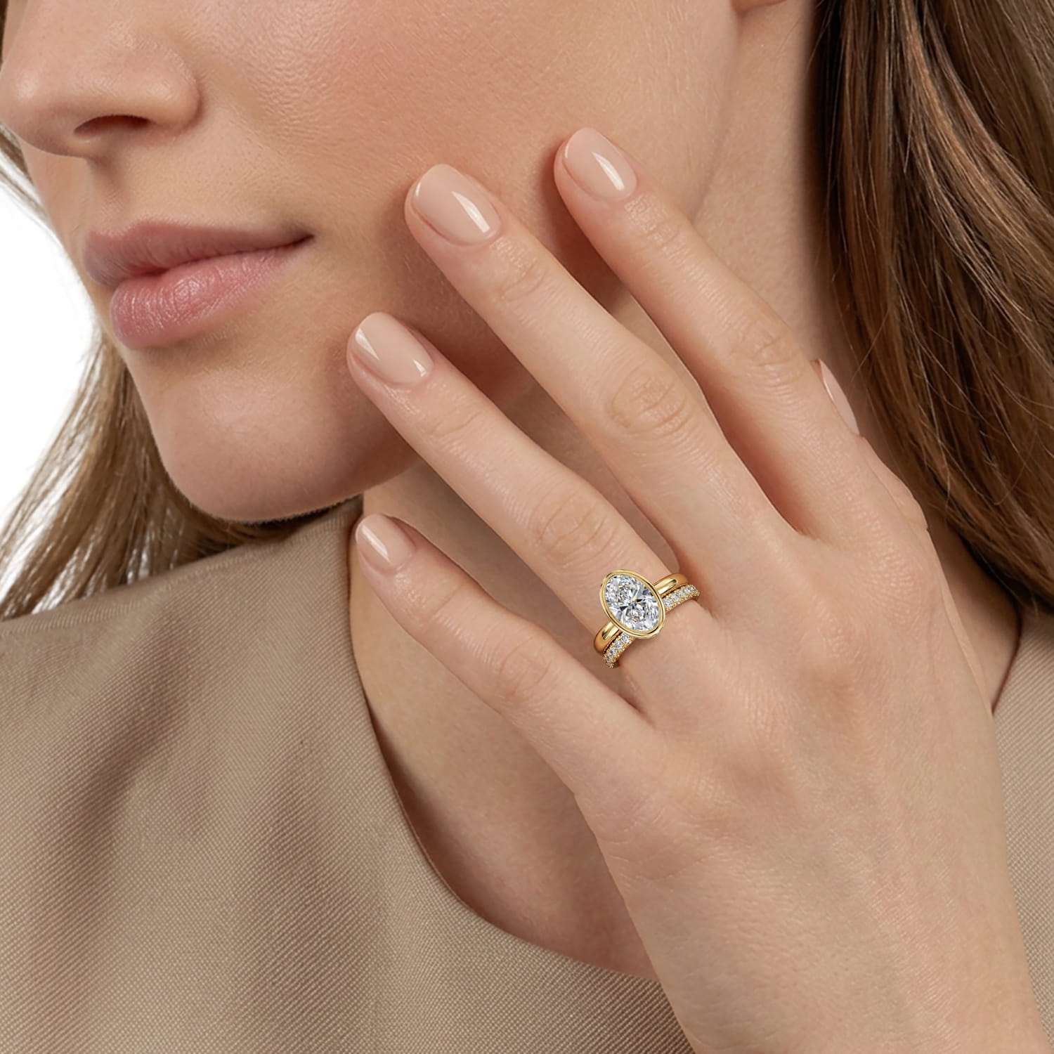 Diamond Matching Wedding Band in 14K Yellow Gold, photograph 6