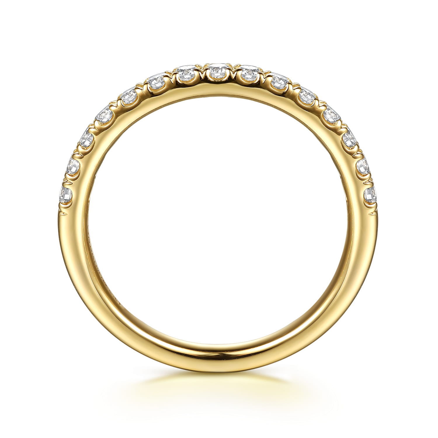 Diamond Matching Wedding Band in 14K Yellow Gold, photograph 2