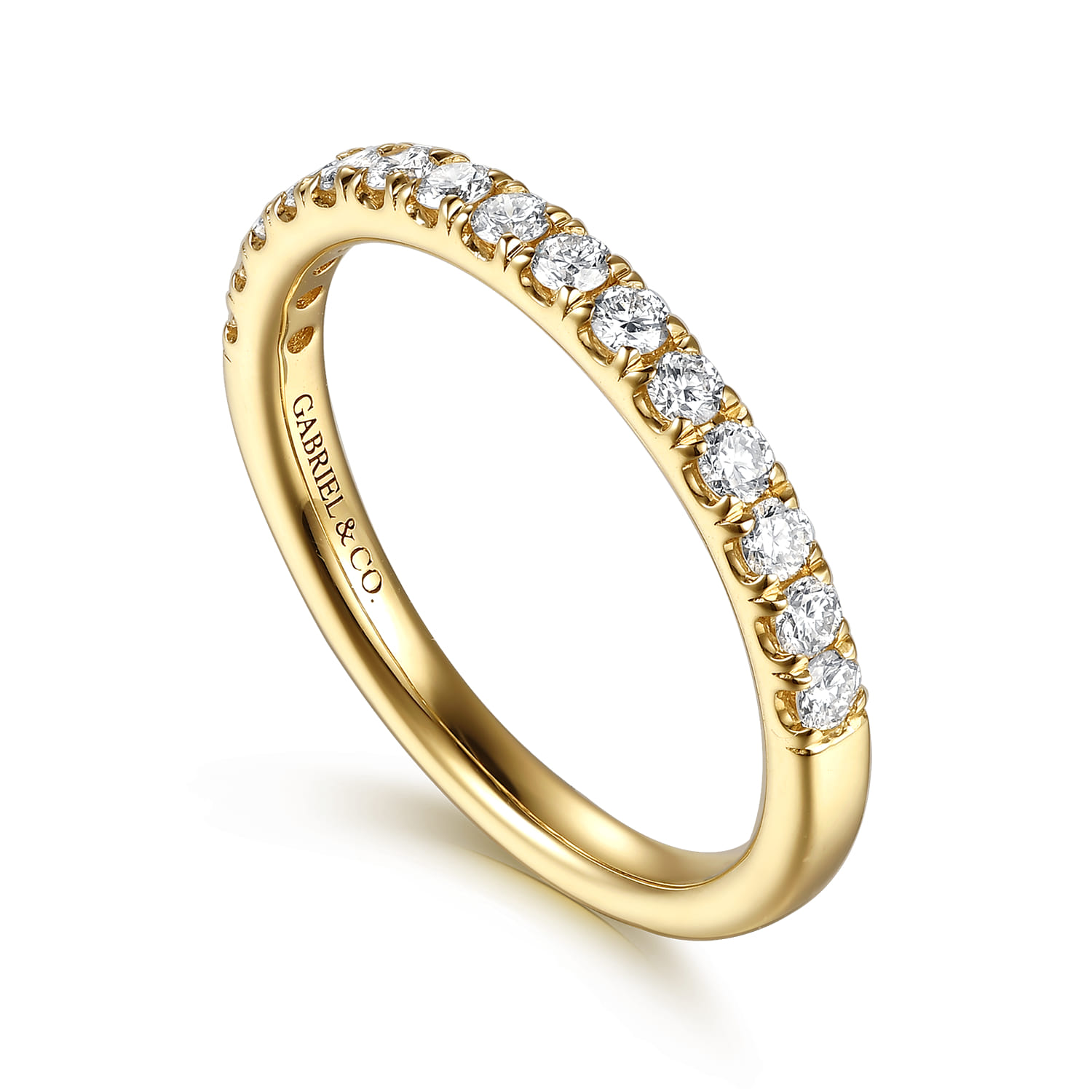 Diamond Matching Wedding Band in 14K Yellow Gold, photograph 3