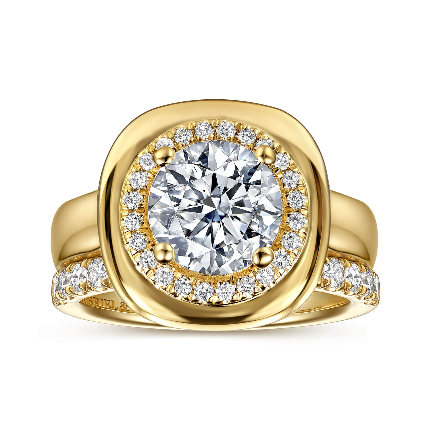 Diamond Matching Wedding Band in 14K Yellow Gold, photograph 4