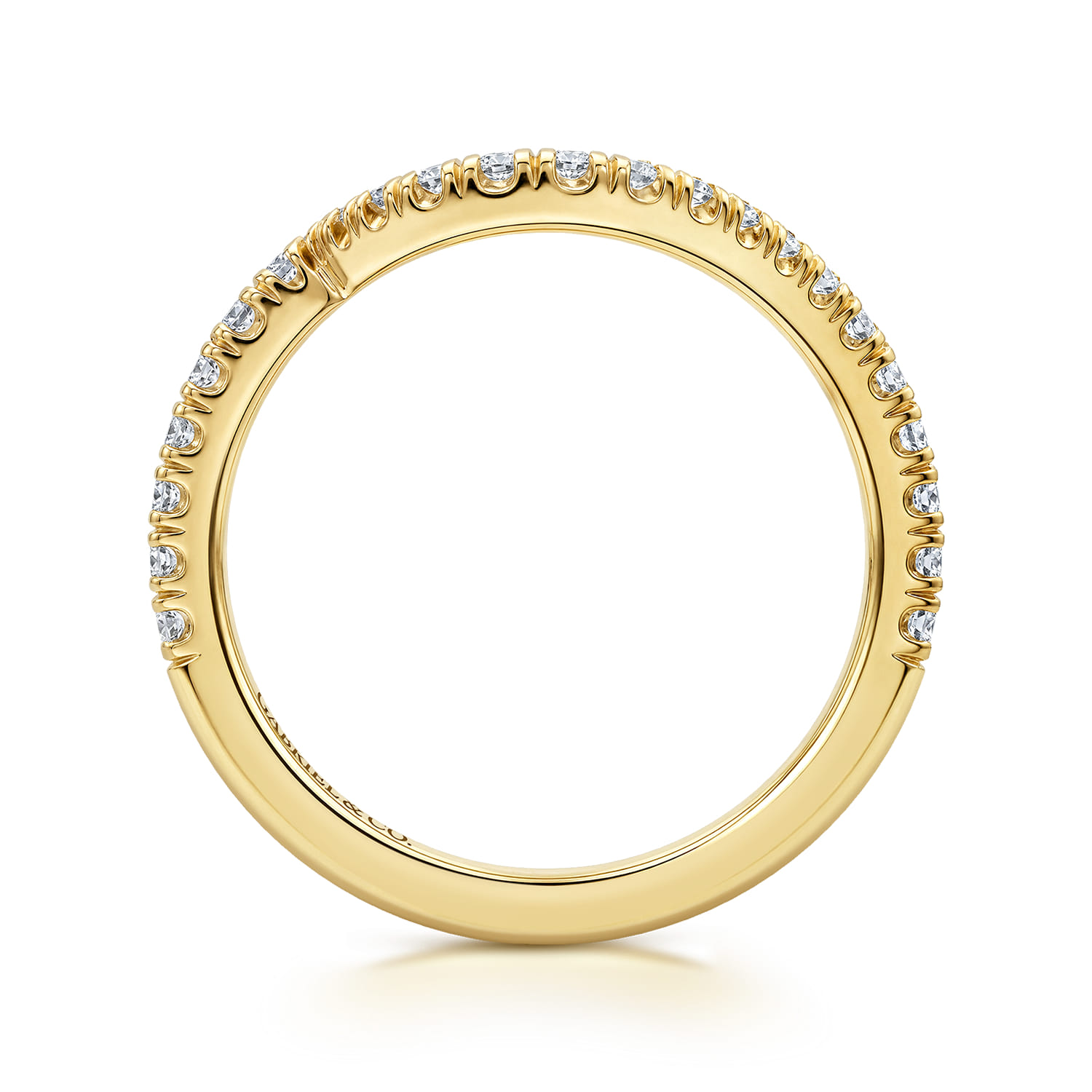 Diamond Matching Wedding Band in 14K Yellow Gold, photograph 2