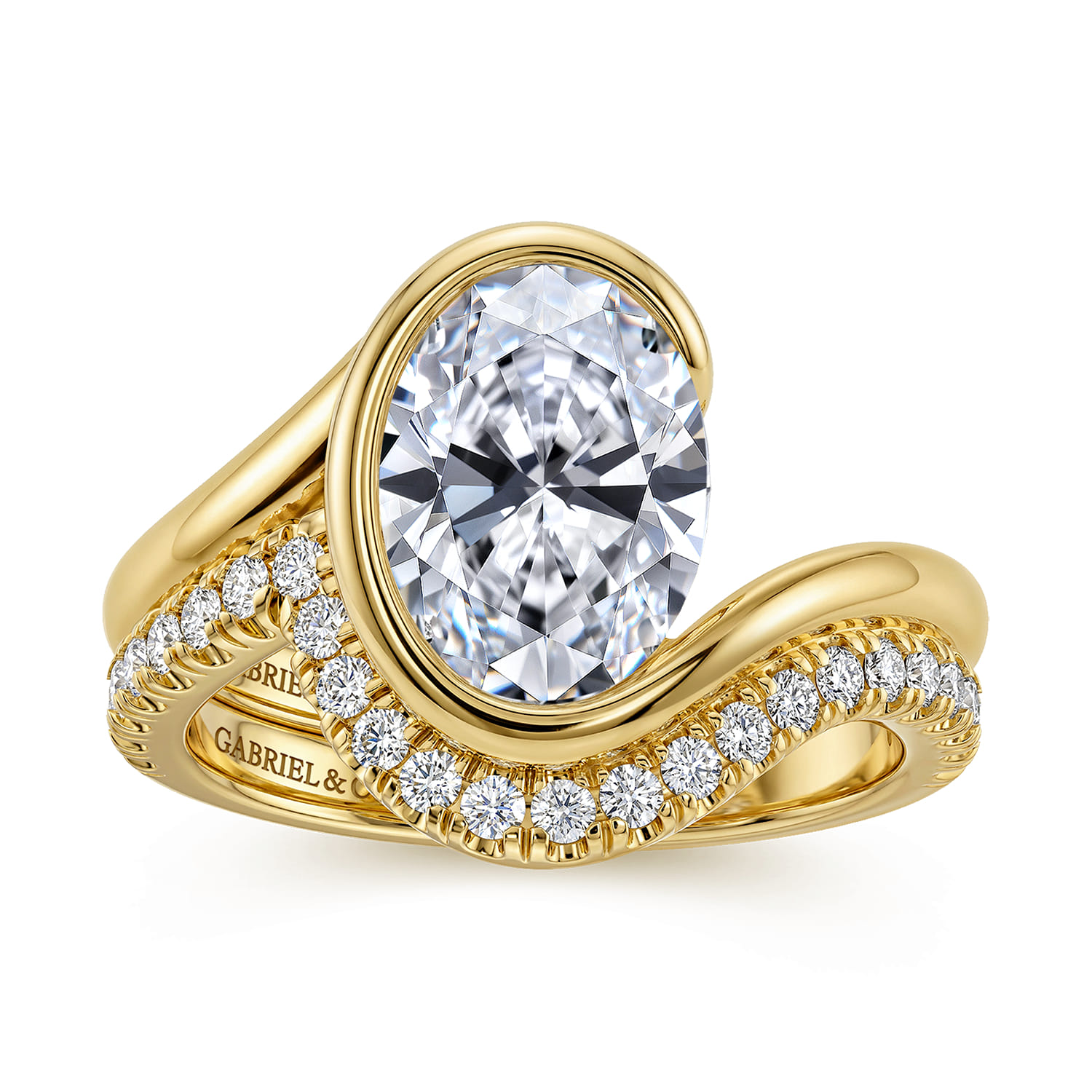 Diamond Matching Wedding Band in 14K Yellow Gold, photograph 4
