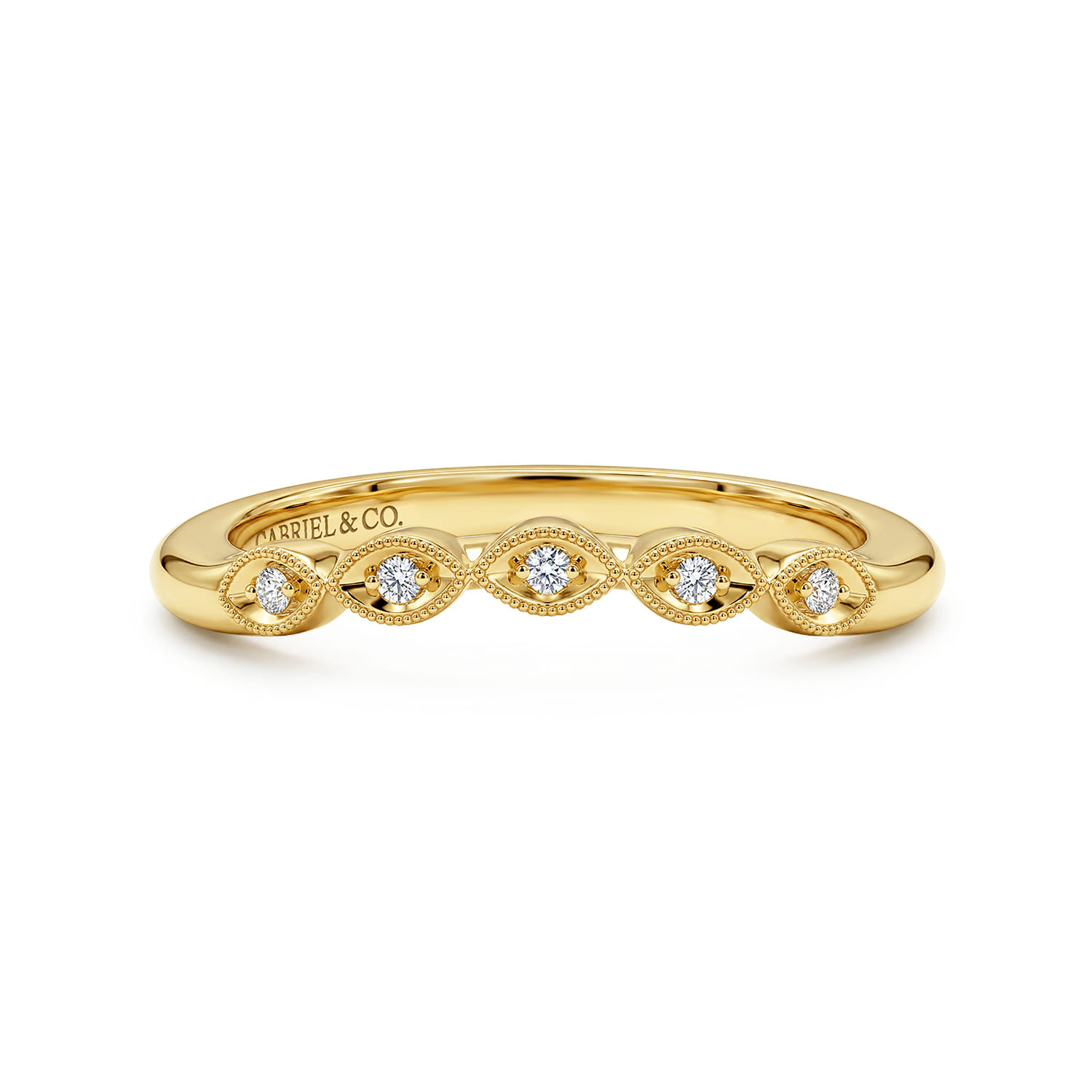 Vintage Inspired Diamond Matching Wedding Band