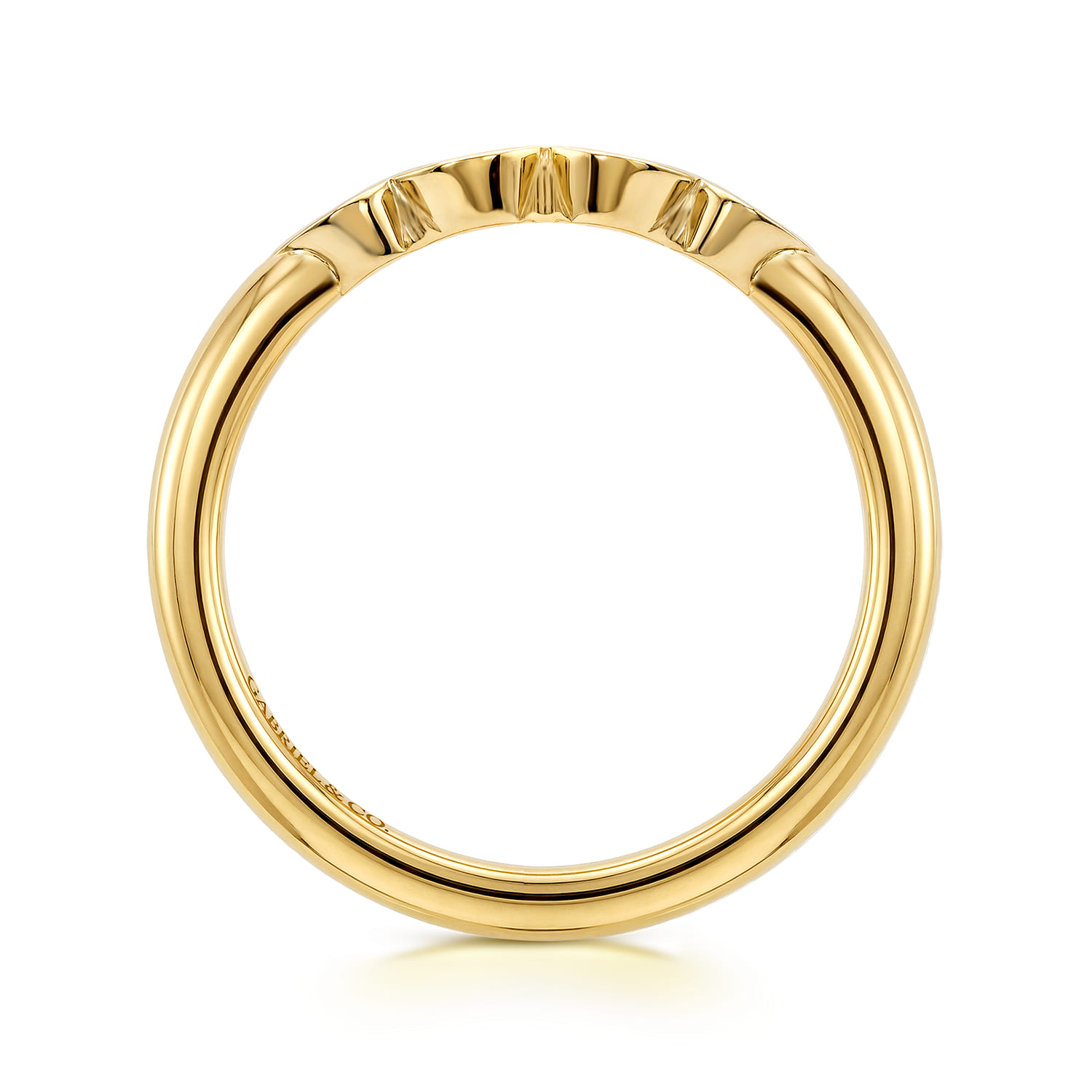 Diamond Matching Wedding Band in 14K Yellow Gold, photograph 2