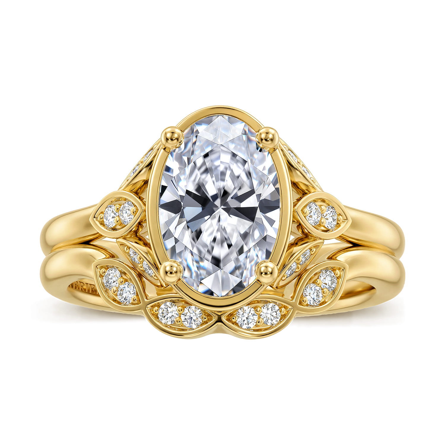 Diamond Matching Wedding Band in 14K Yellow Gold, photograph 4