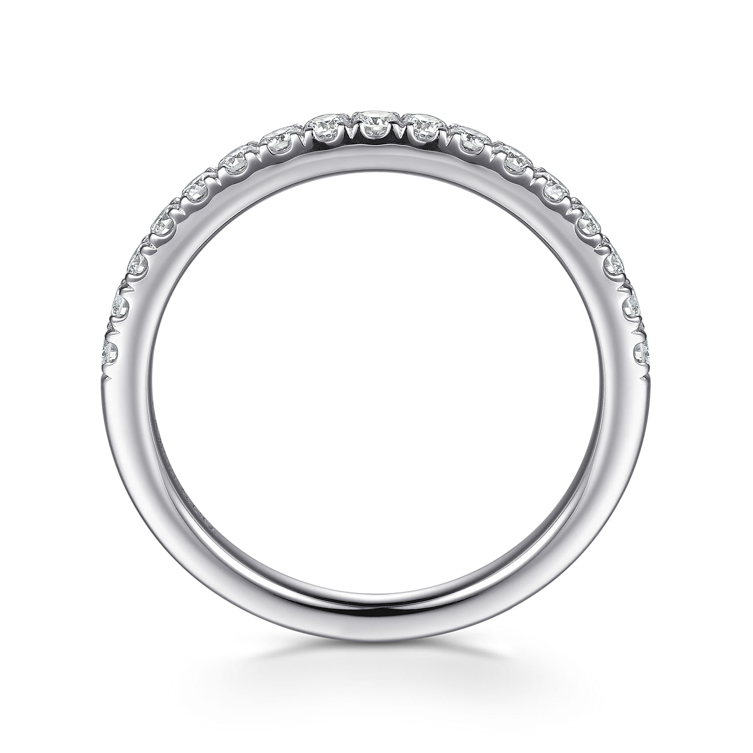 Diamond Matching Wedding Band in 14K White Gold, photograph 2