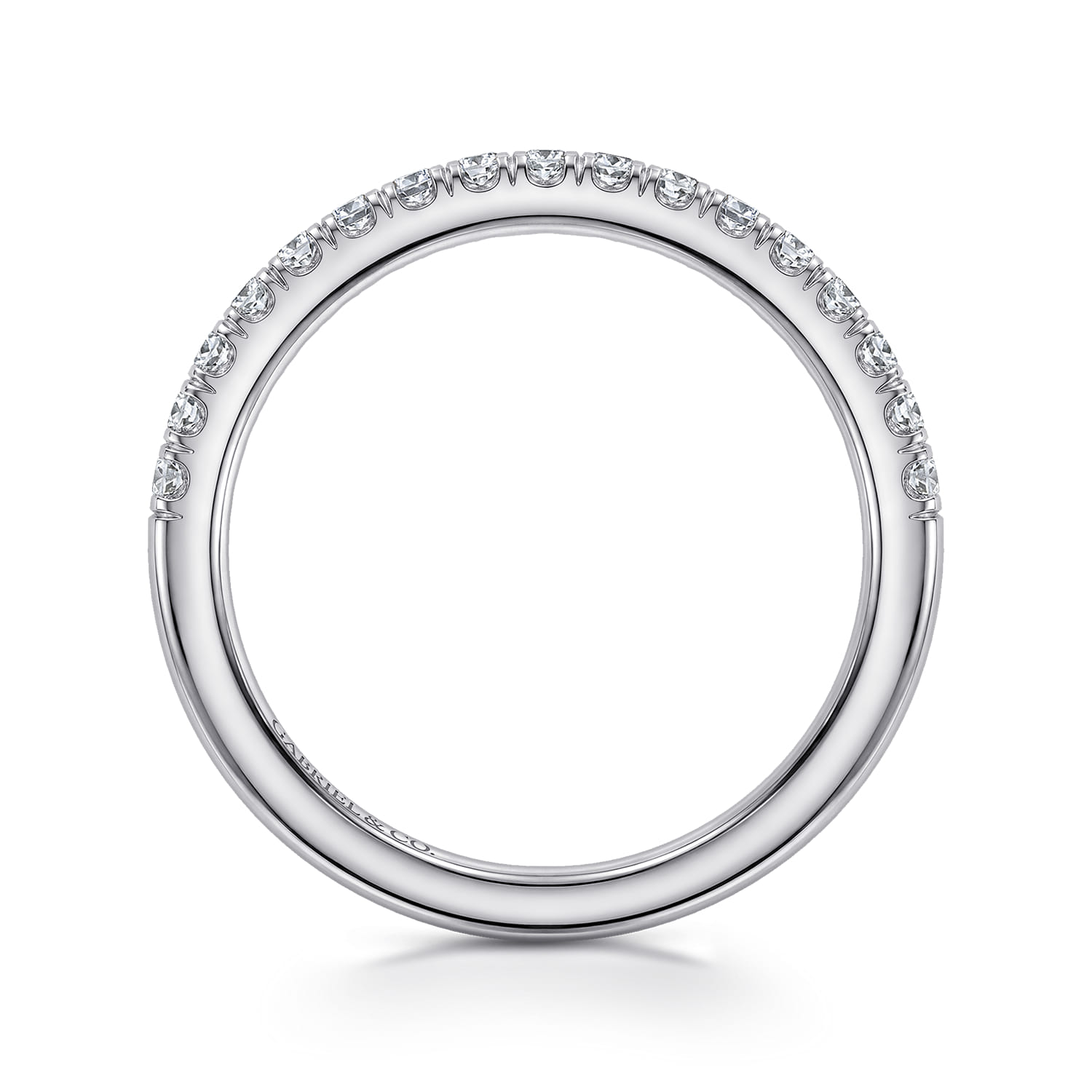 Diamond Matching Wedding Band in 14K White Gold, photograph 2