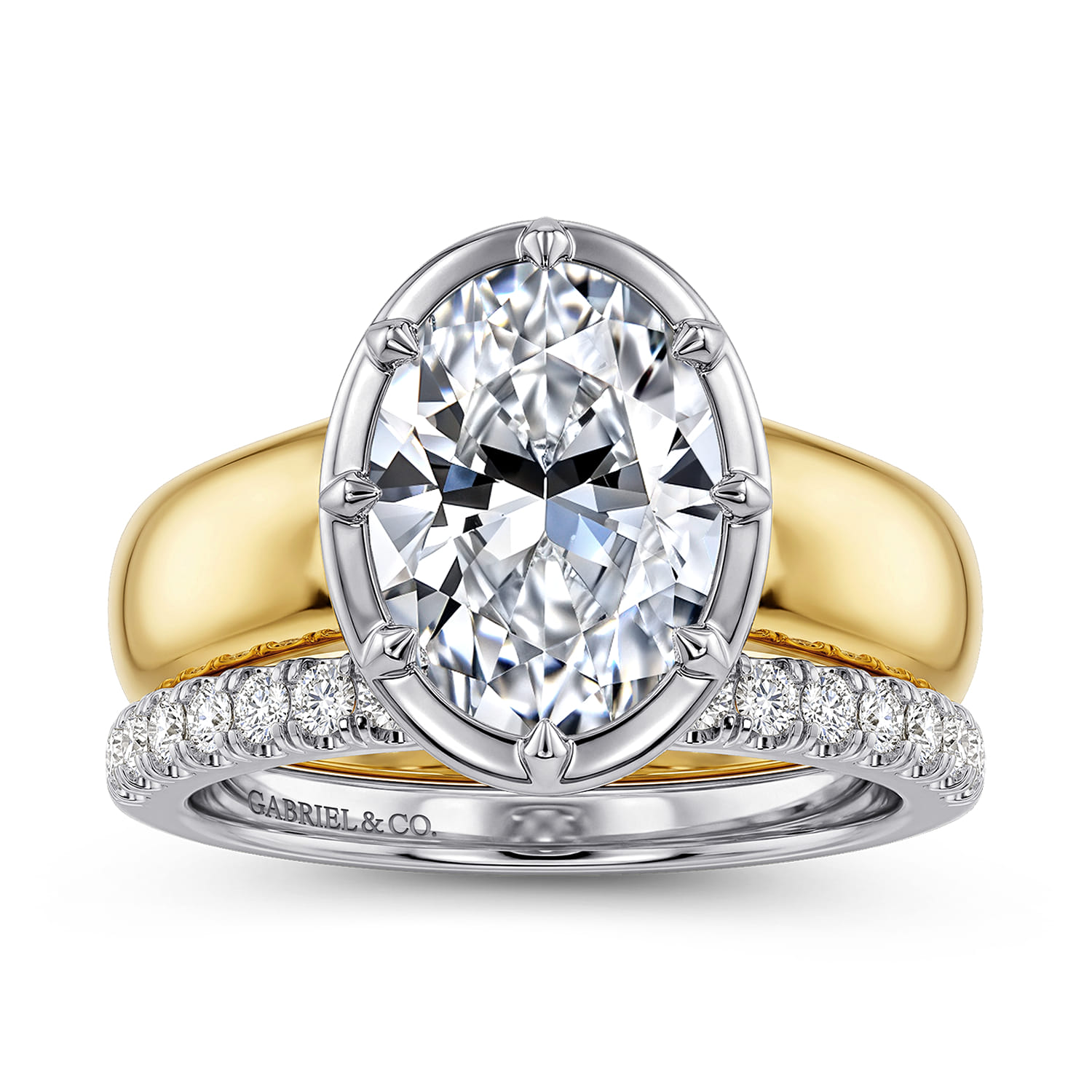 Diamond Matching Wedding Band in 14K White Gold, photograph 4