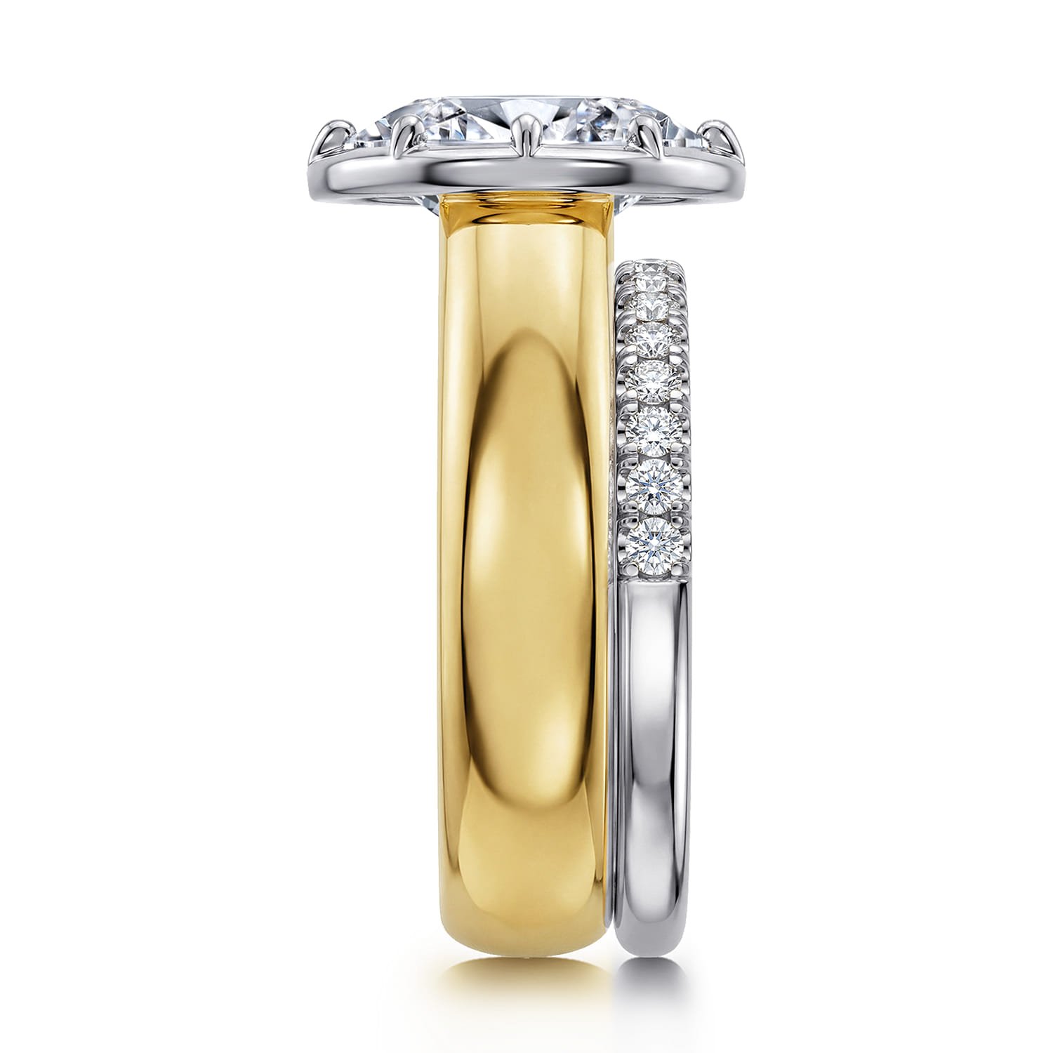 Diamond Matching Wedding Band in 14K White Gold, photograph 5
