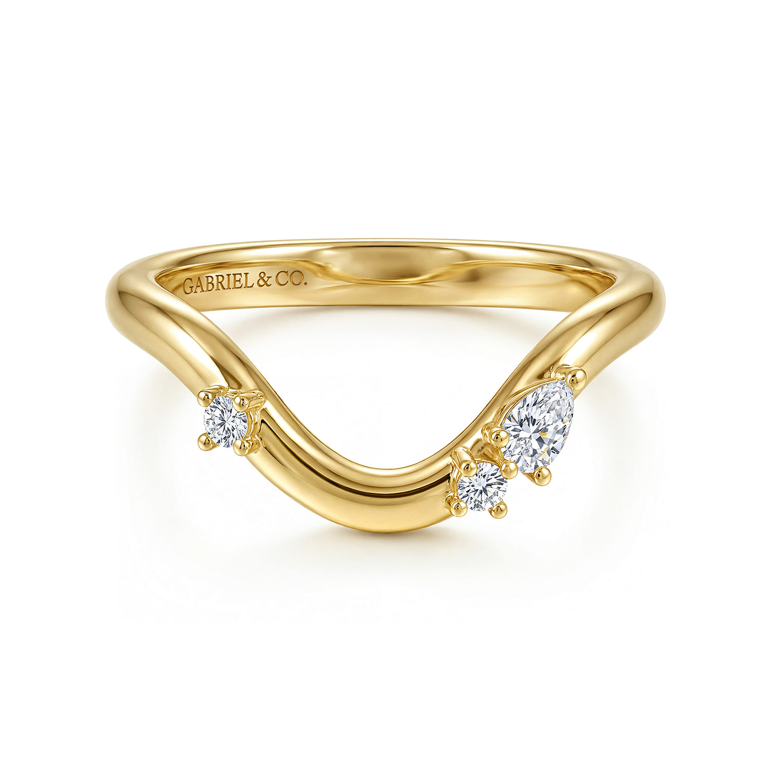 Diamond Matching Wedding Band in 14K Yellow Gold