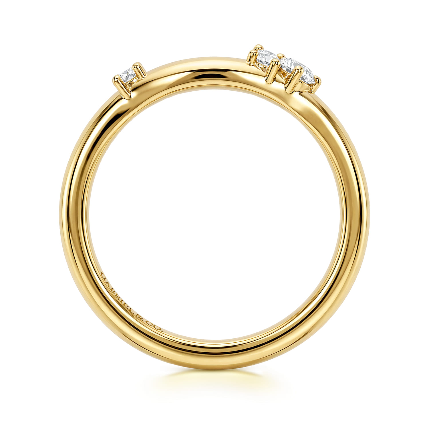 Diamond Matching Wedding Band in 14K Yellow Gold, photograph 2