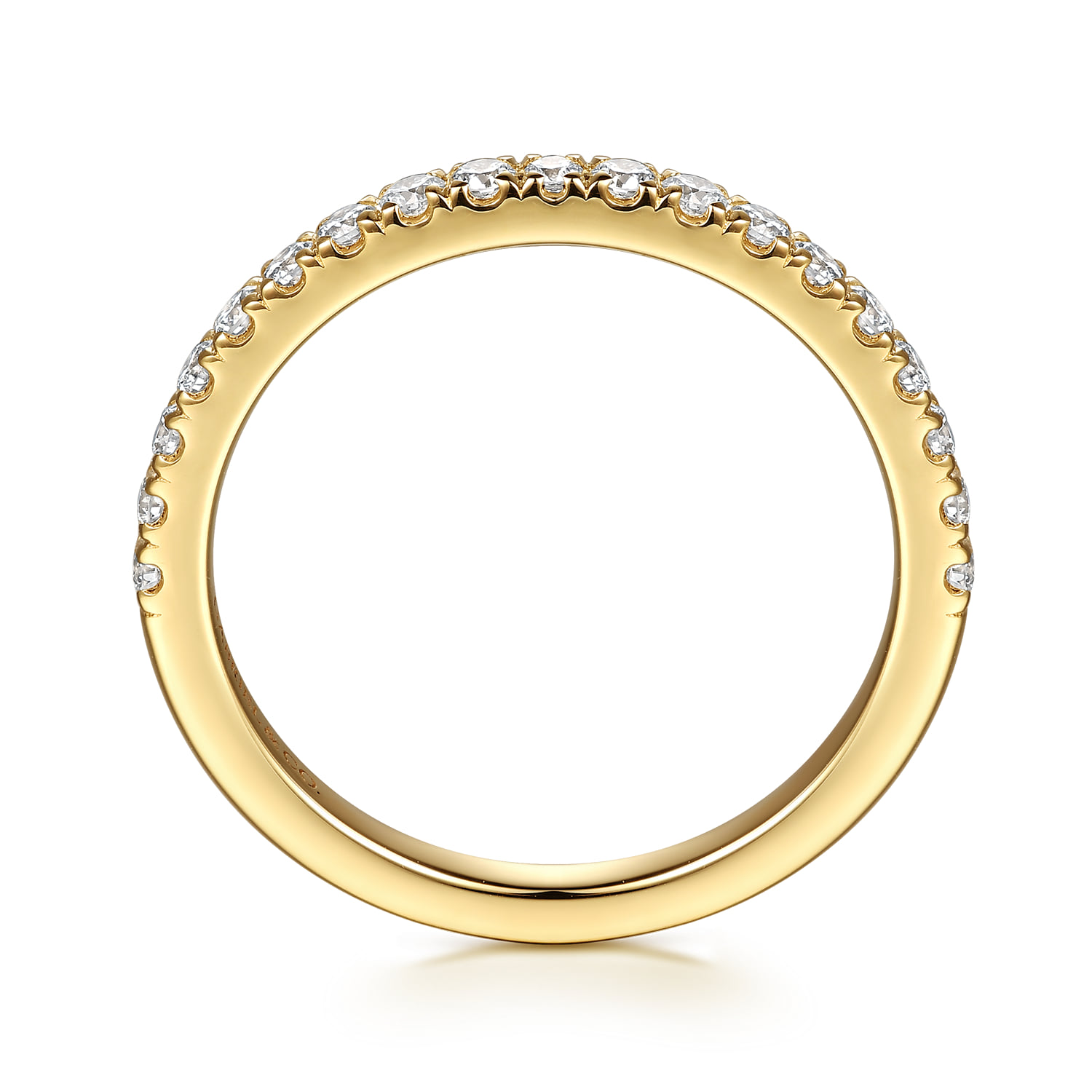 Diamond Matching Wedding Band in 14K Yellow Gold, photograph 2