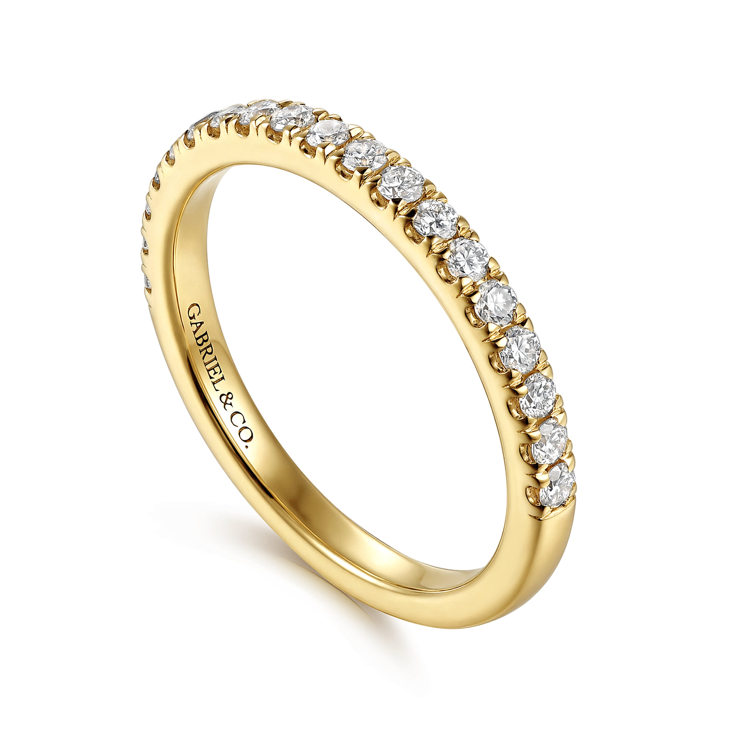 Diamond Matching Wedding Band in 14K Yellow Gold, photograph 3