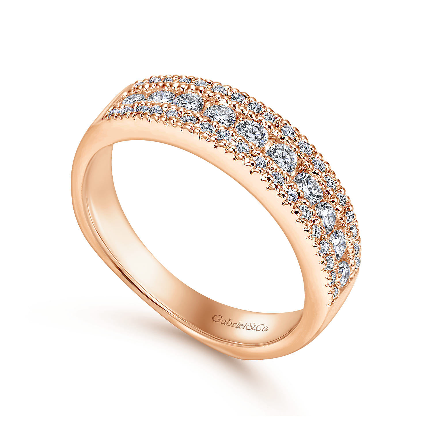 Matching Wedding Band in 14K Rose Gold, photograph 3