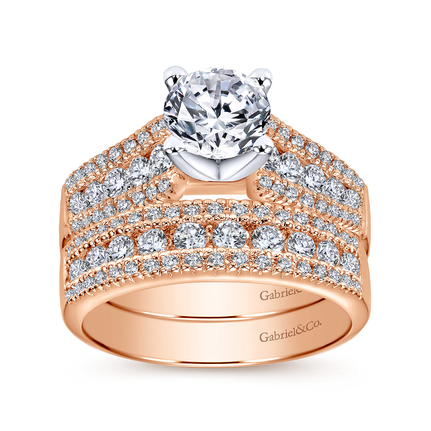 Matching Wedding Band in 14K Rose Gold, photograph 4