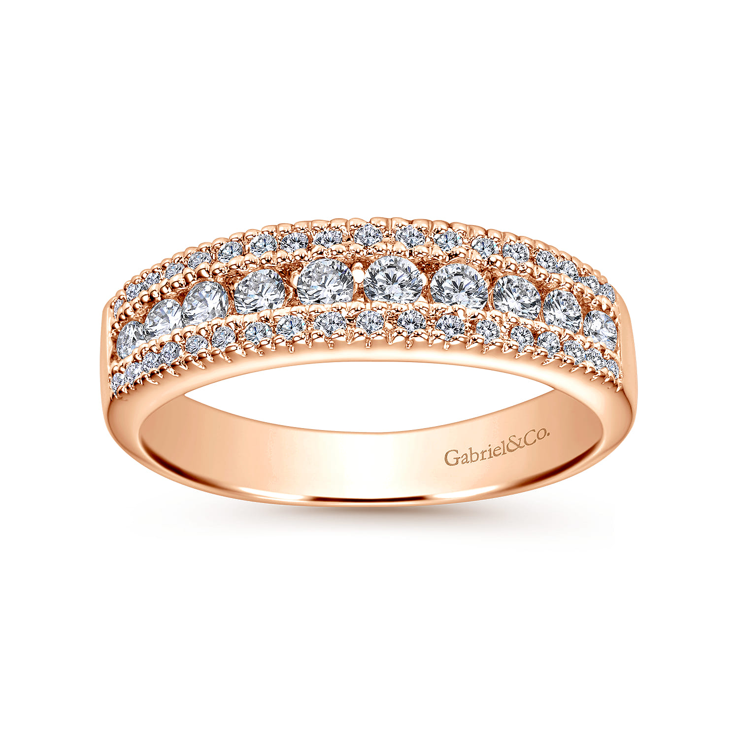 Matching Wedding Band in 14K Rose Gold, photograph 5