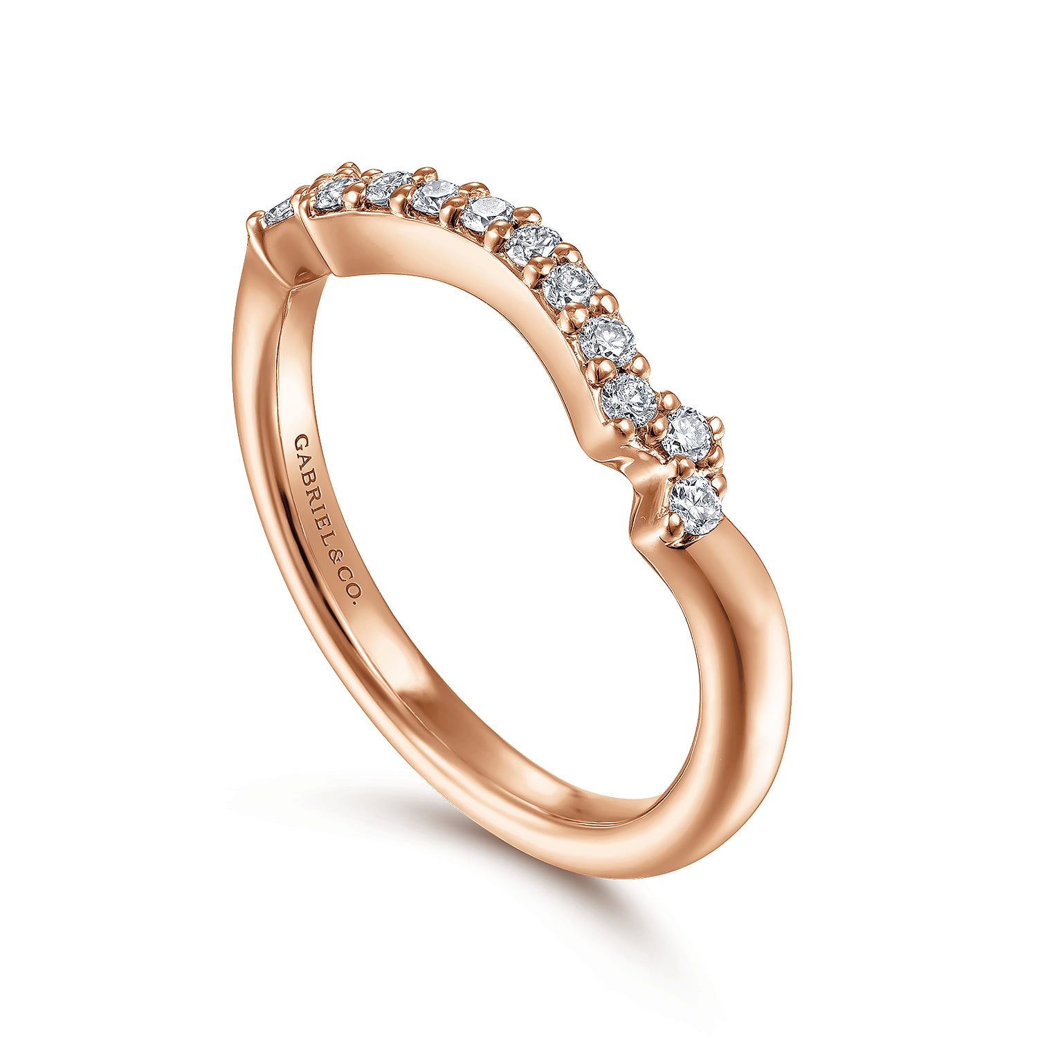 Matching Wedding Band in 14K Rose Gold, photograph 3
