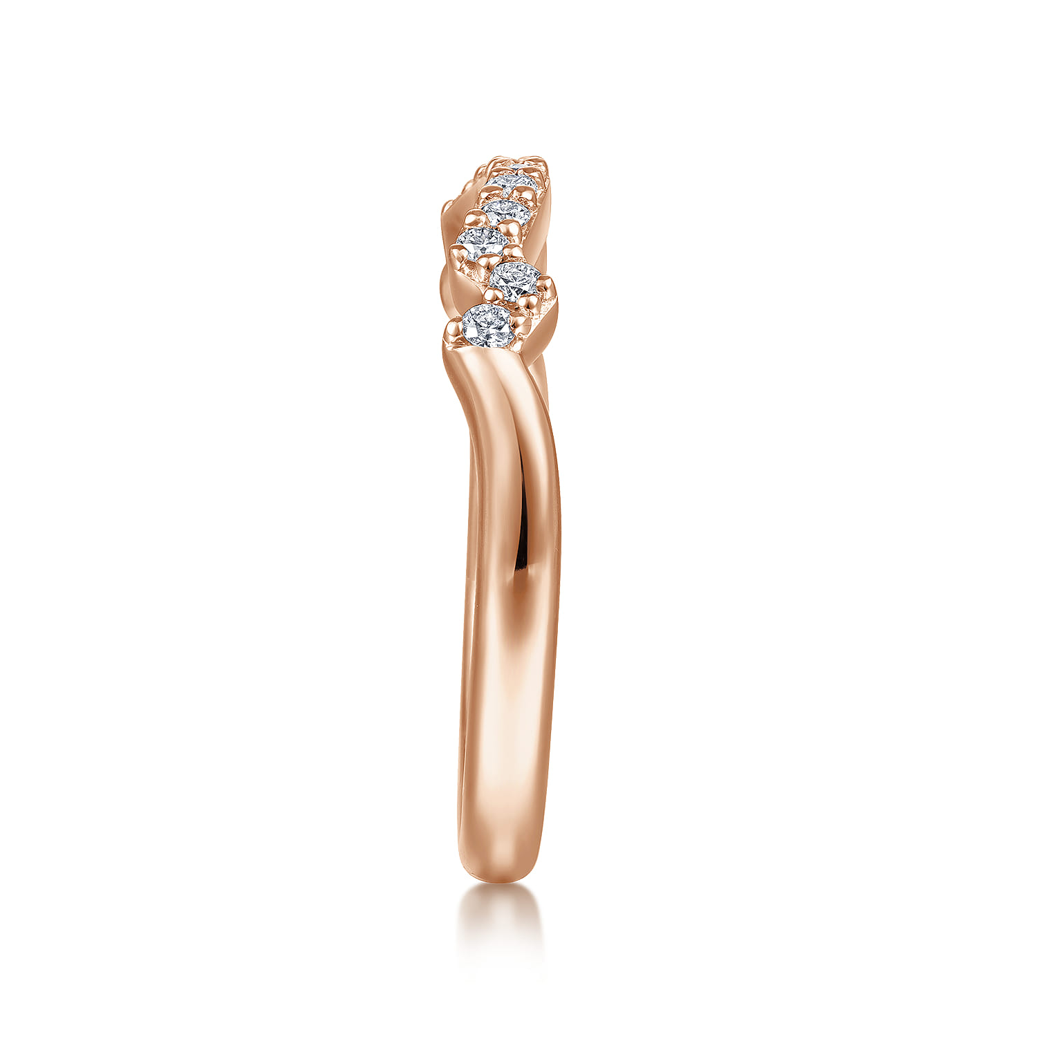 Matching Wedding Band in 14K Rose Gold, photograph 5
