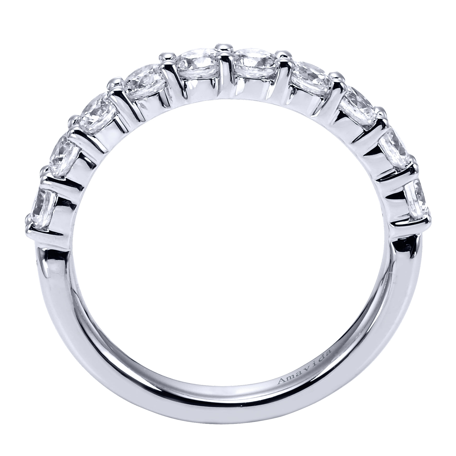 Matching Wedding Band in 18K White Gold, photograph 2