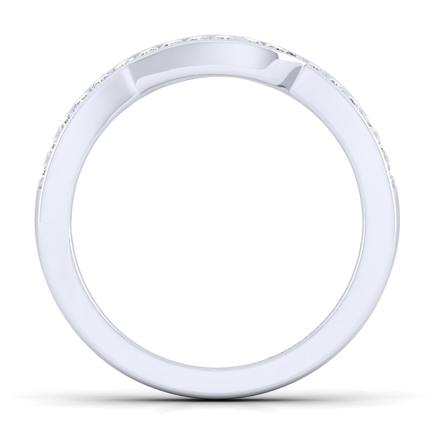Matching Wedding Band in 14K White Gold, photograph 2