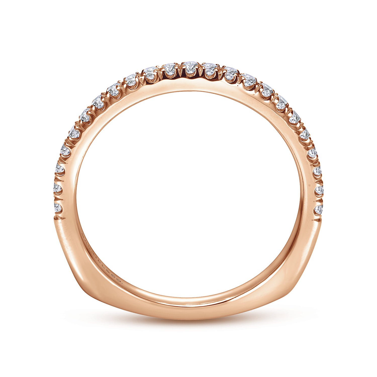 Matching Wedding Band in 14K Rose Gold, photograph 2
