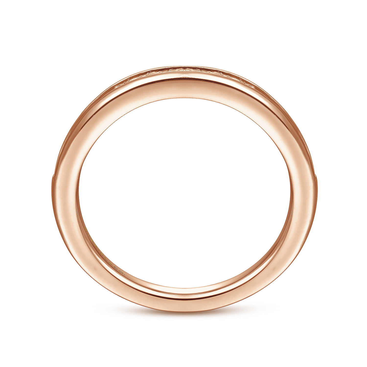 Matching Wedding Band in 14K Rose Gold, photograph 2