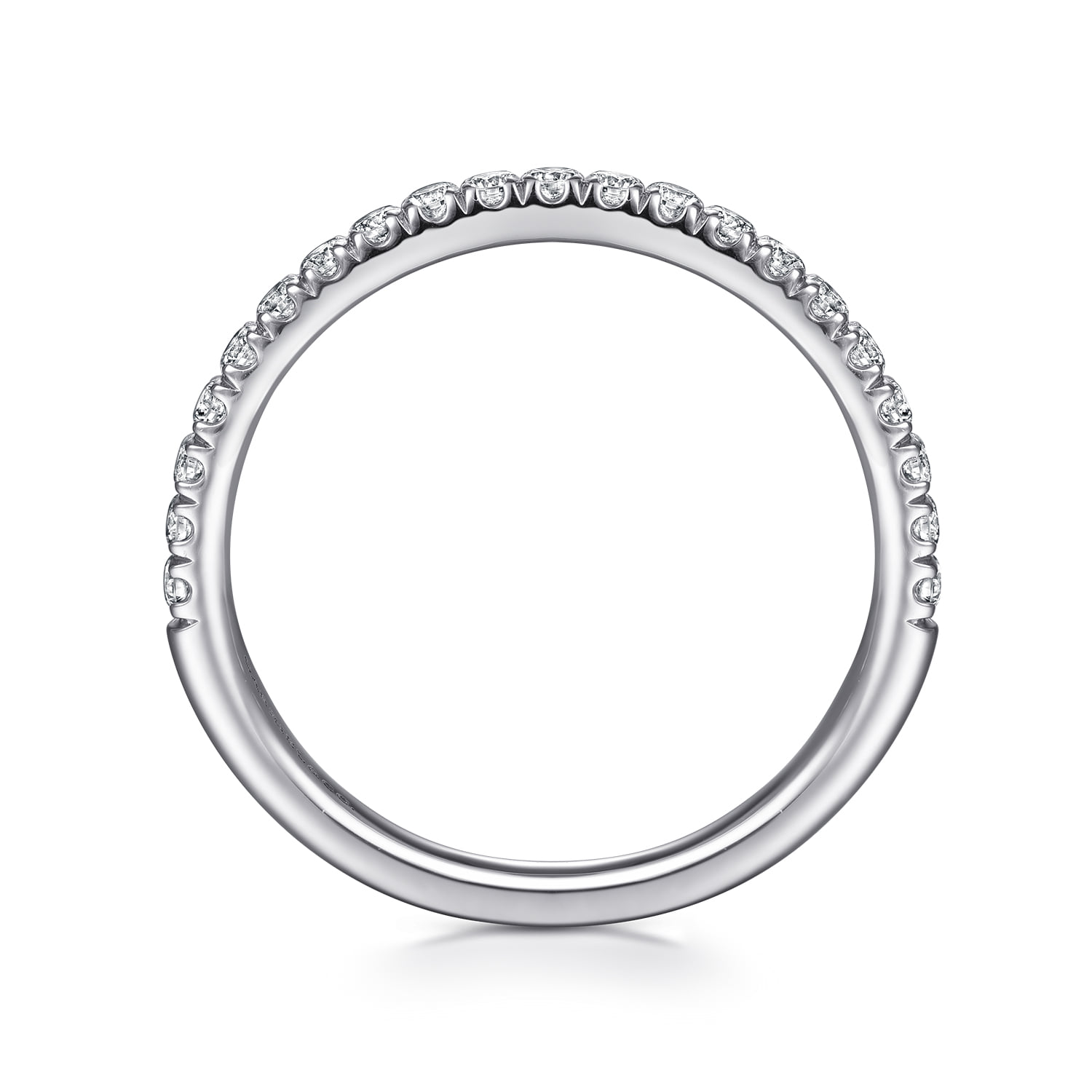 Diamond Matching Wedding Band in 14K White Gold, photograph 2