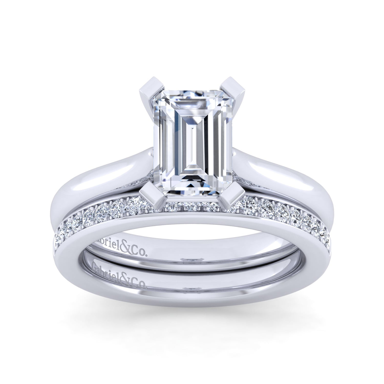 Matching Wedding Band in 14K White Gold, photograph 4