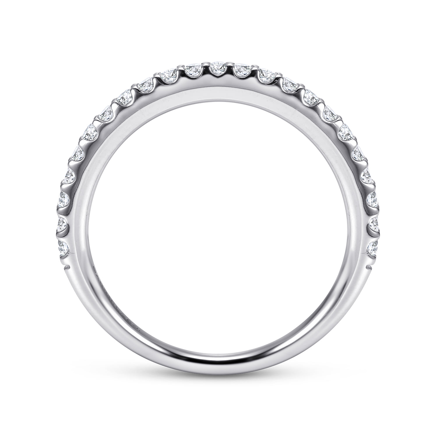 Diamond Matching Wedding Band in 14K White Gold, photograph 2