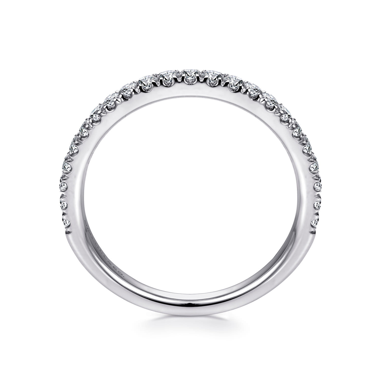 Diamond Matching Wedding Band in 14K White Gold, photograph 2
