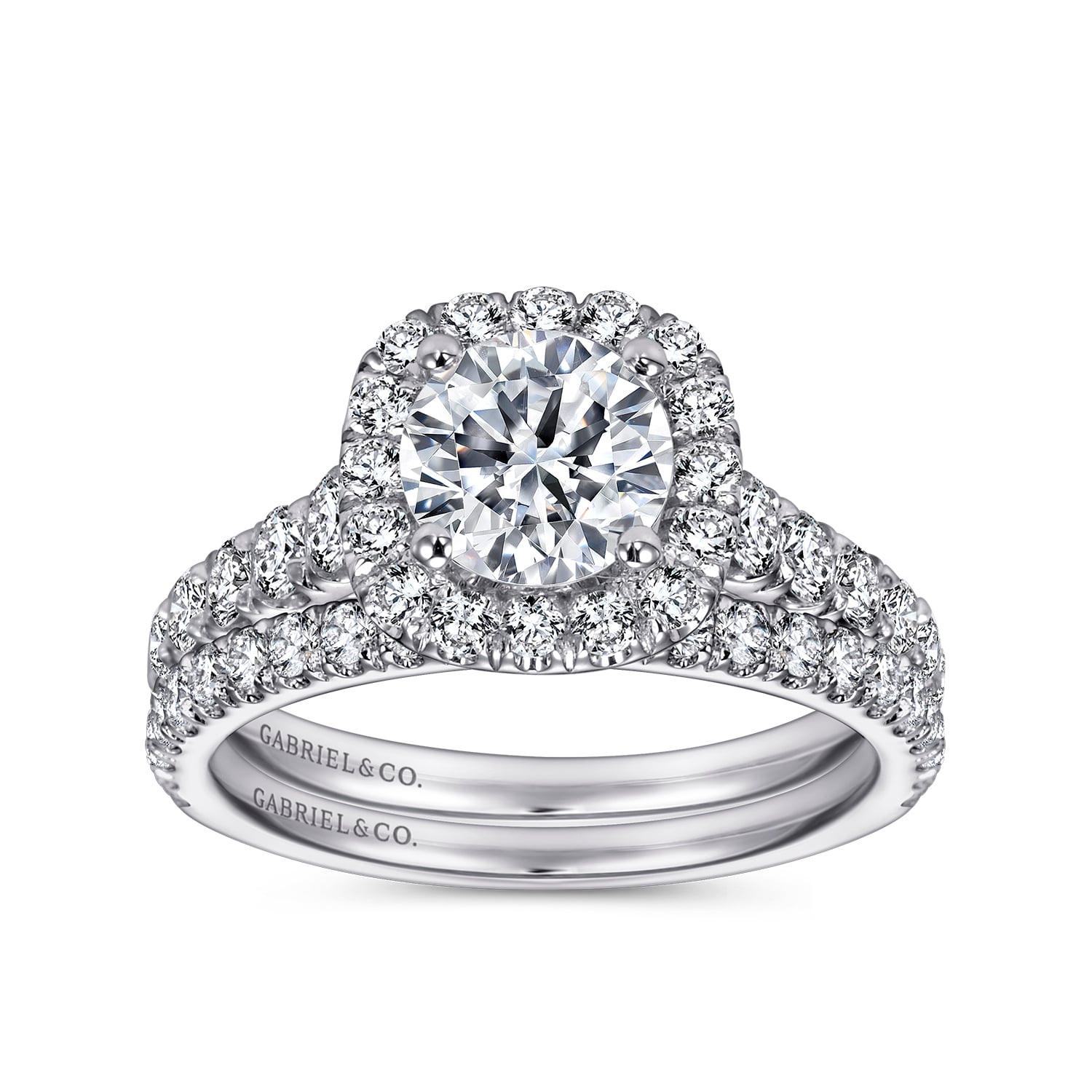 Diamond Matching Wedding Band in 14K White Gold, photograph 4