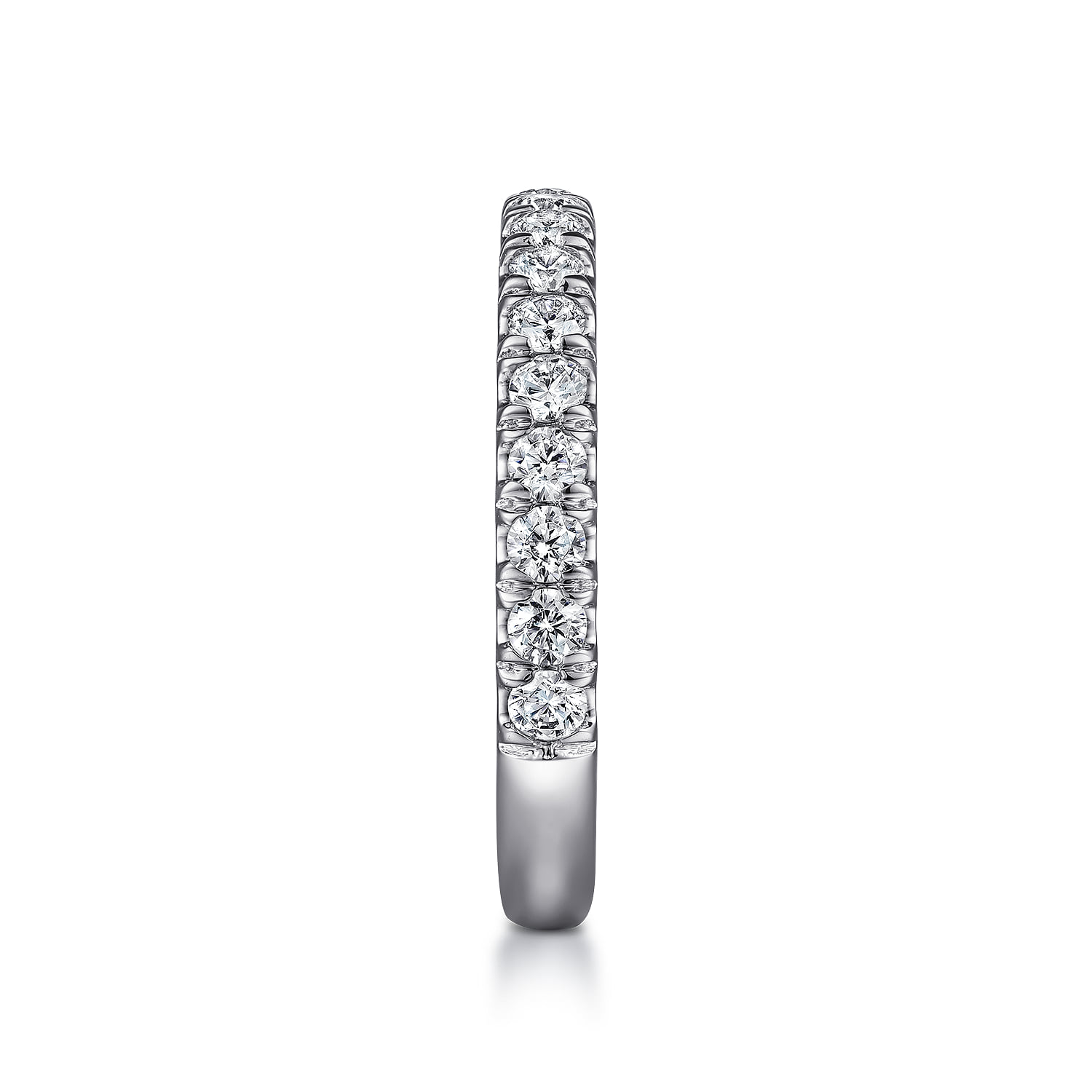Diamond Matching Wedding Band in 14K White Gold, photograph 5