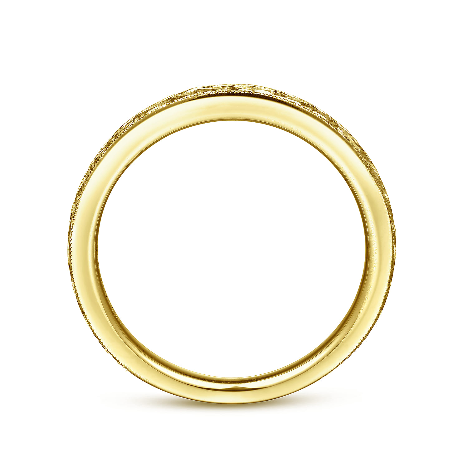 Matching Wedding Band in 14K Yellow Gold, photograph 2