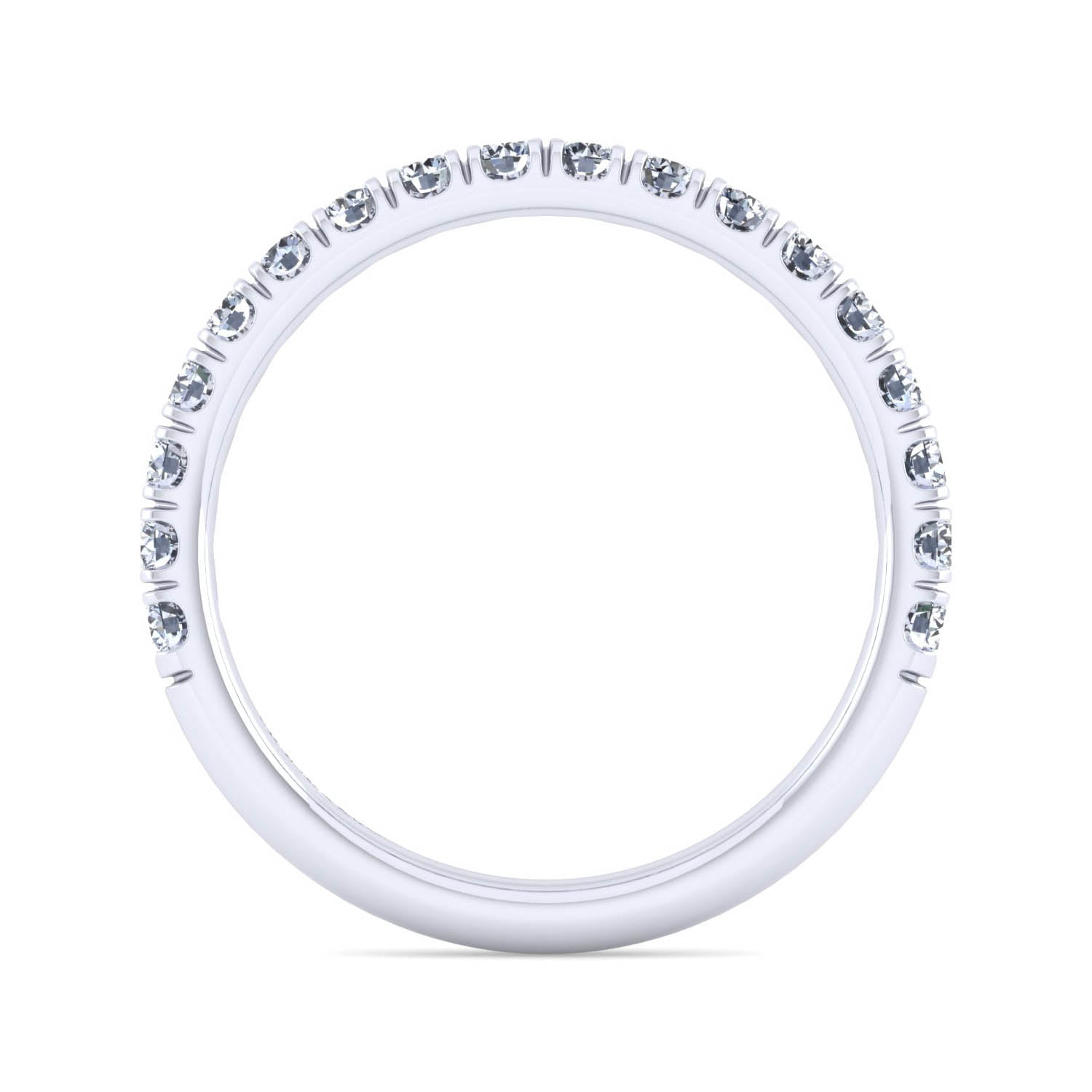 Diamond Matching Wedding Band in 14K White Gold, photograph 2