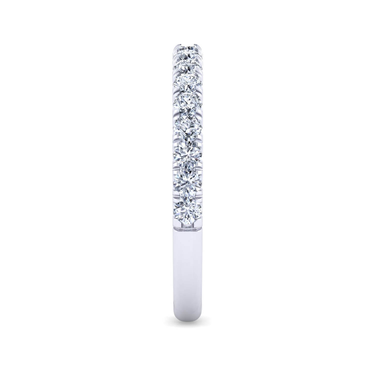 Diamond Matching Wedding Band in 14K White Gold, photograph 5