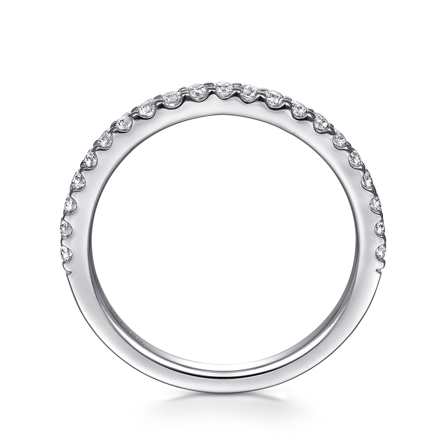 Diamond Matching Wedding Band in 14K White Gold, photograph 2