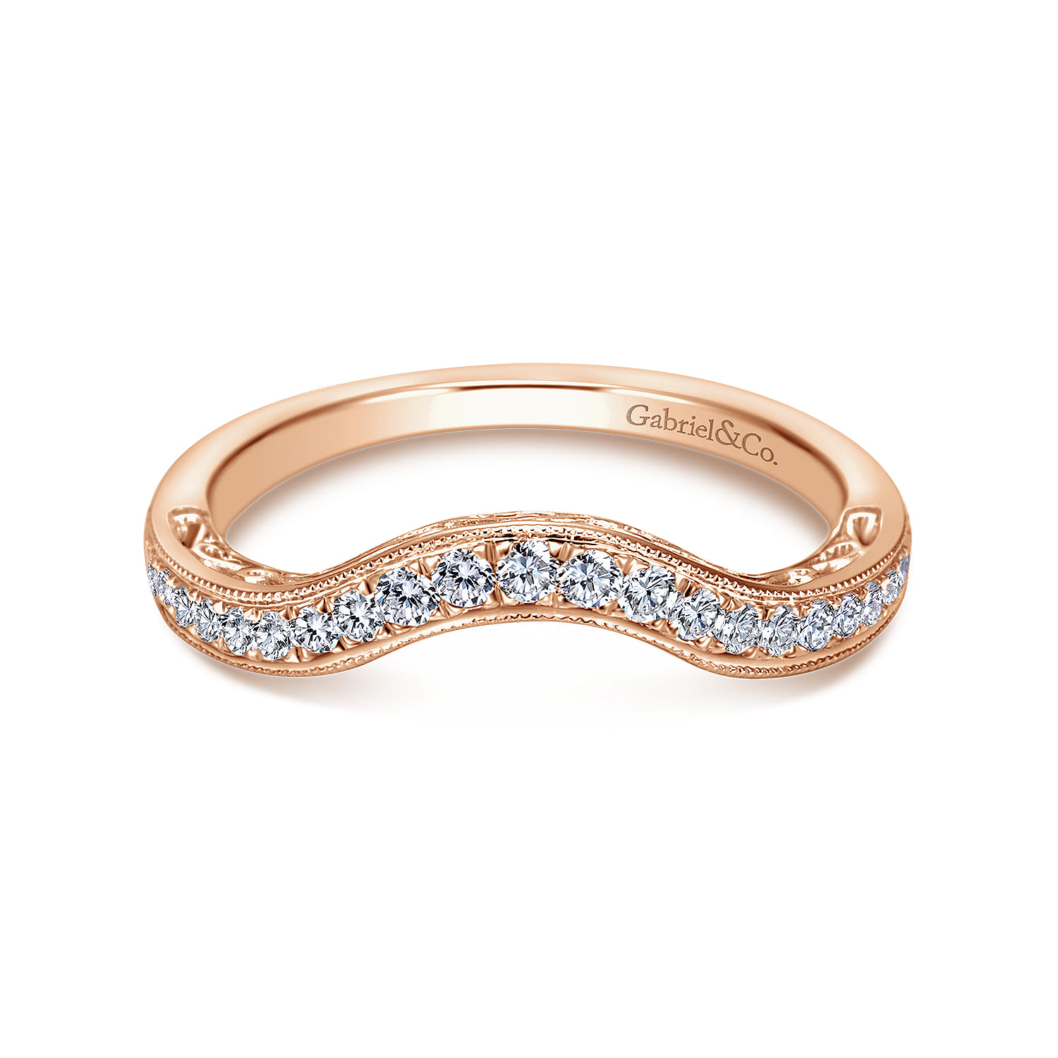 Diamond Matching Wedding Band in 14K Rose Gold