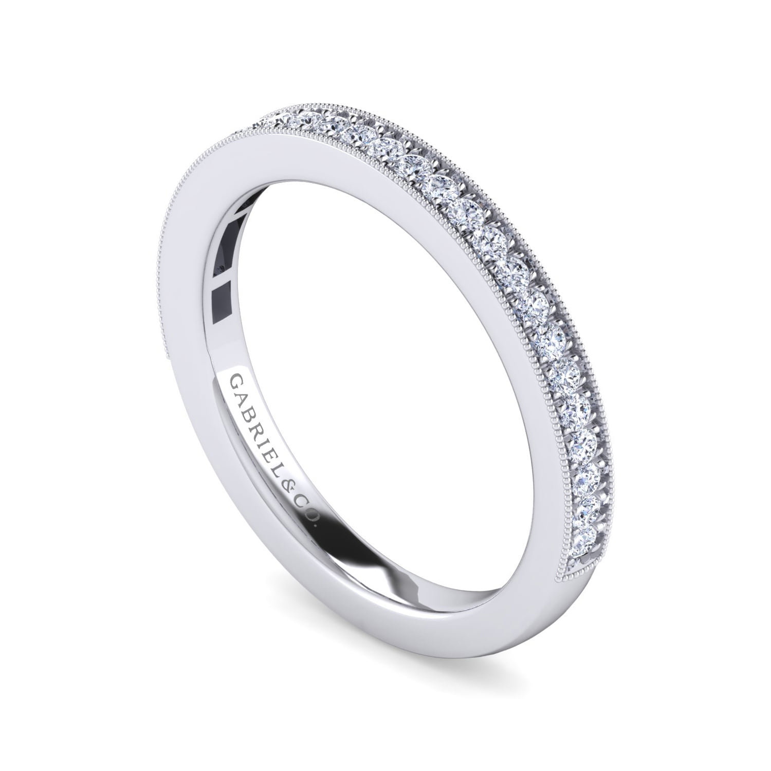 Matching Wedding Band in 14K White Gold, photograph 3