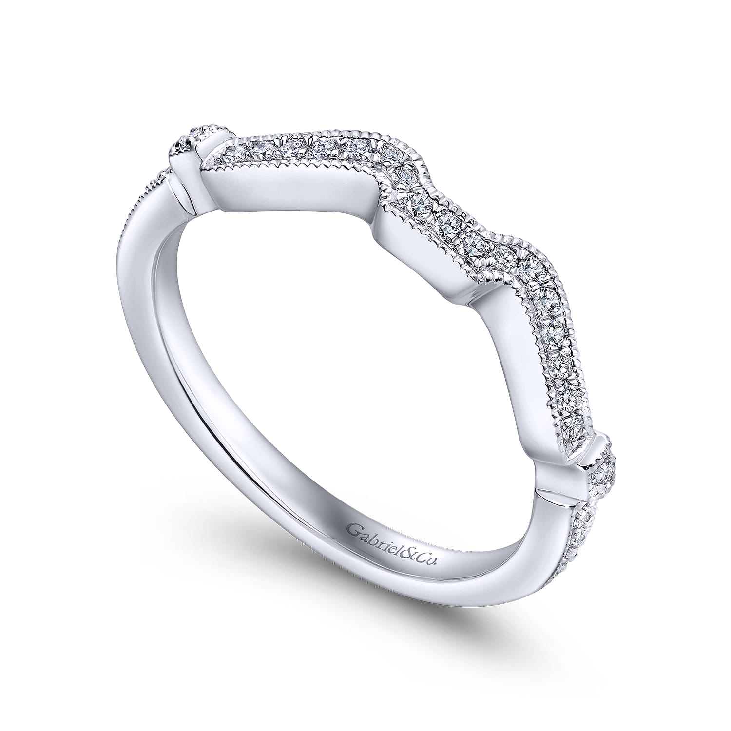 Matching Wedding Band in 14K White Gold, photograph 3
