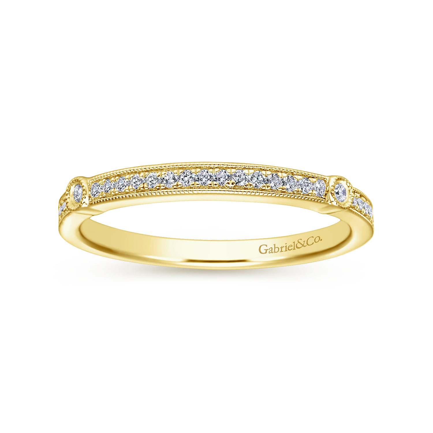 Diamond Matching Wedding Band in 14K Yellow Gold, photograph 5
