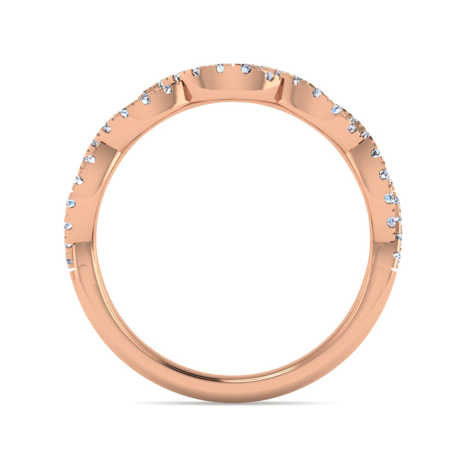 Matching Wedding Band in 14K Rose Gold, photograph 2