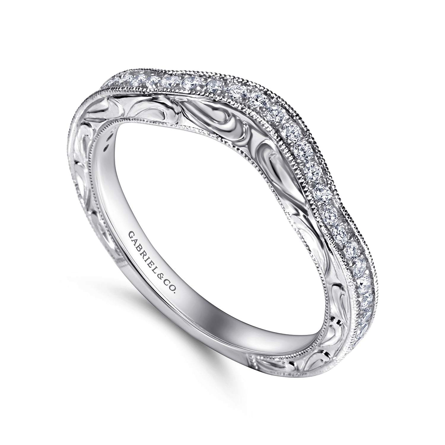 Matching Wedding Band in 14K White Gold, photograph 3