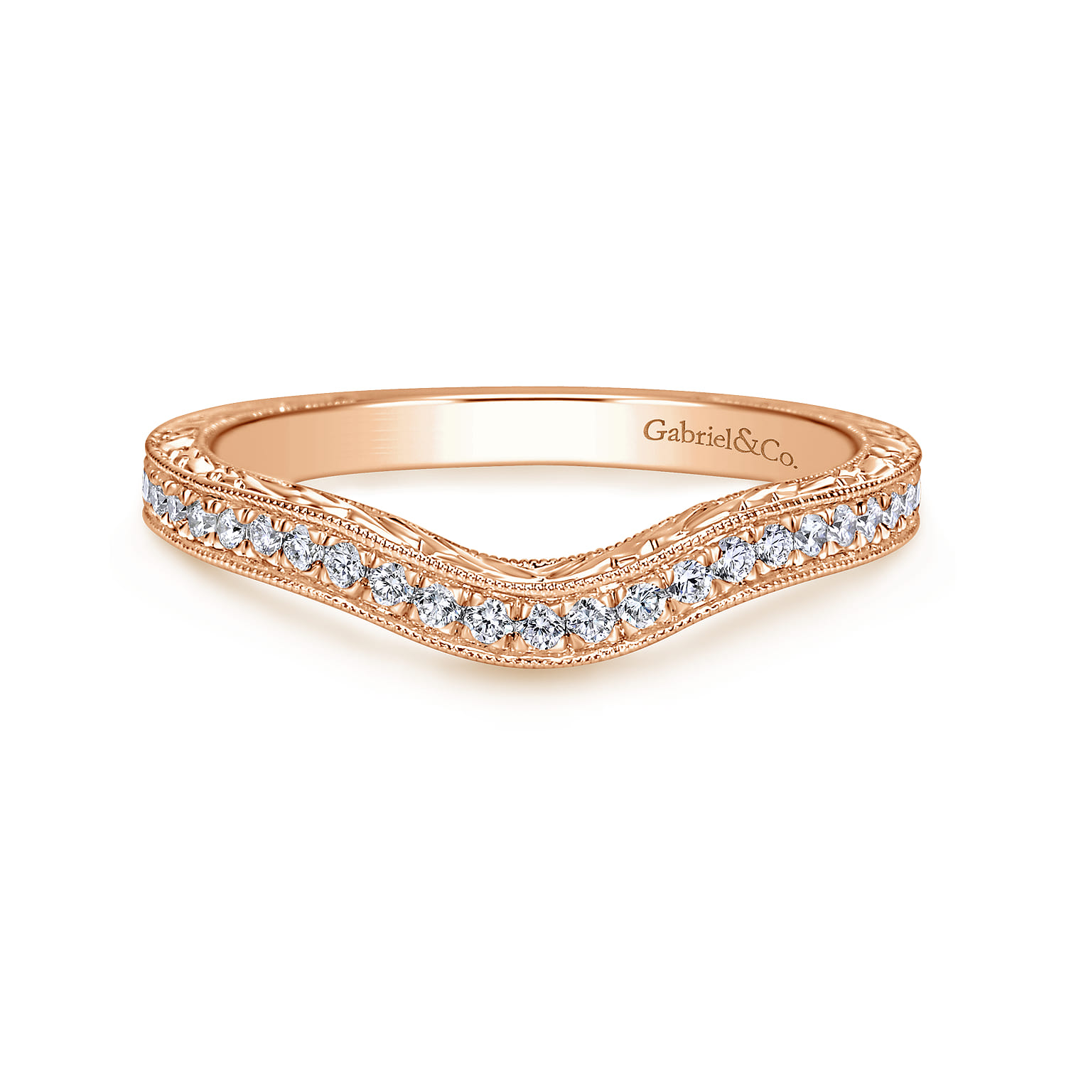 Matching Wedding Band in 14K Rose Gold