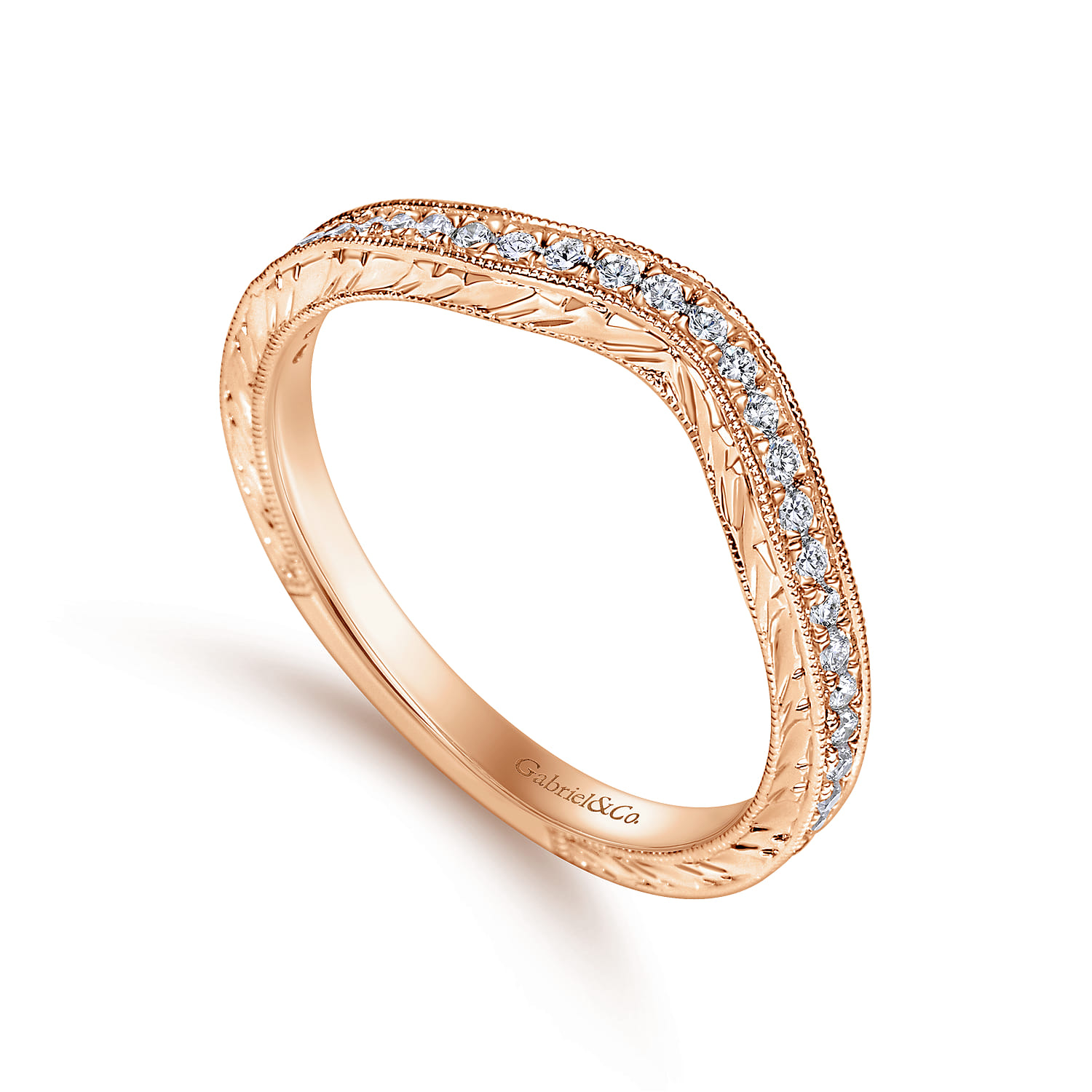 Matching Wedding Band in 14K Rose Gold, photograph 3