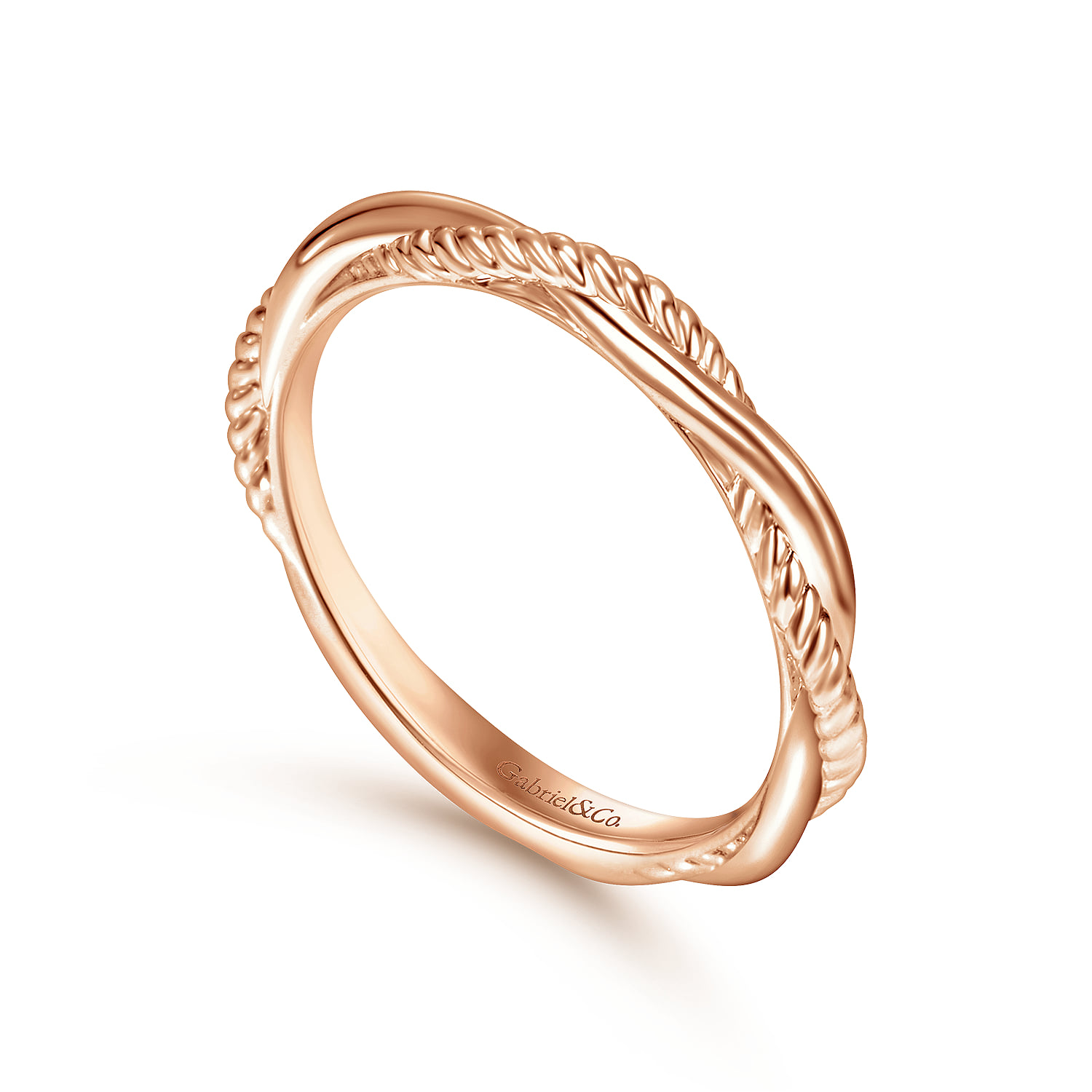 Matching Wedding Band in 14K Rose Gold, photograph 3